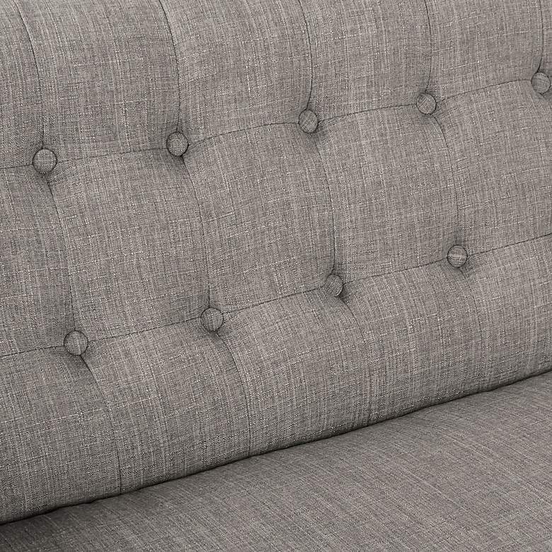 Image 3 Mill Lane Cement Button-Tufted Loveseat more views