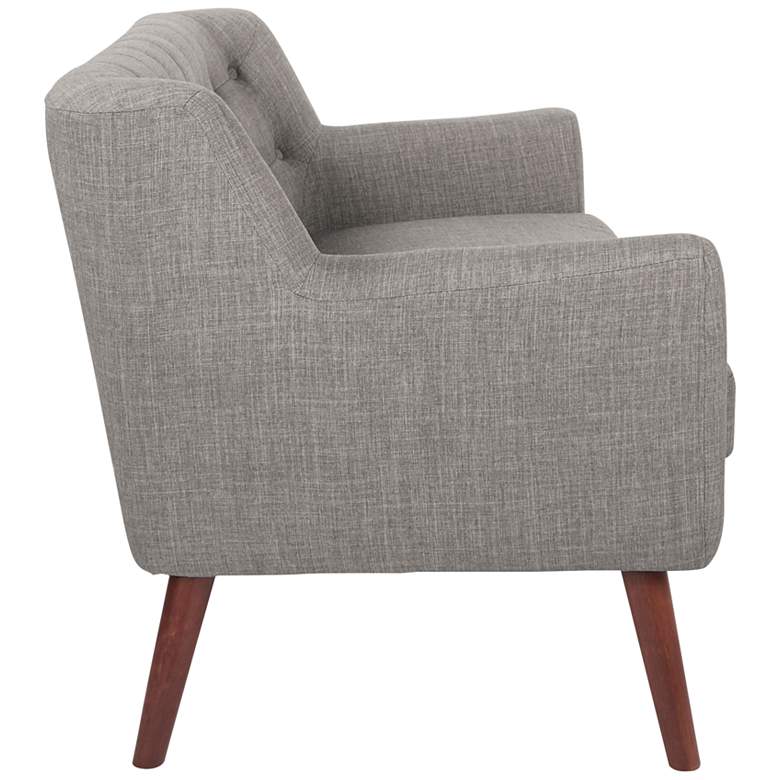 Image 5 Mill Lane Cement Button-Tufted Loveseat more views