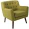 Mill Lane Green Button-Tufted Accent Chair