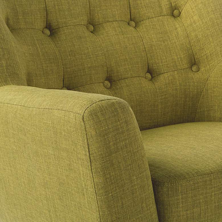 Image 2 Mill Lane Green Button-Tufted Accent Chair more views