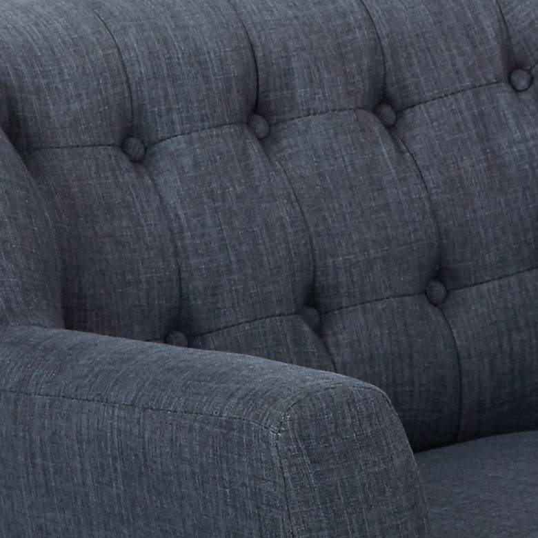 Image 3 Mill Lane Navy Button-Tufted Accent Chair more views