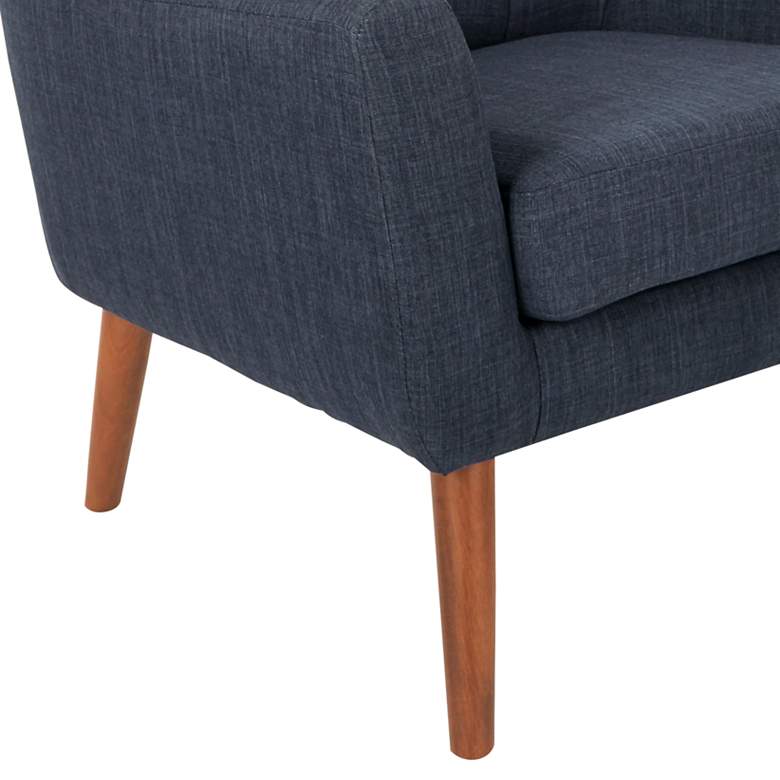 Image 4 Mill Lane Navy Button-Tufted Accent Chair more views