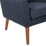Mill Lane Navy Button-Tufted Accent Chair in scene