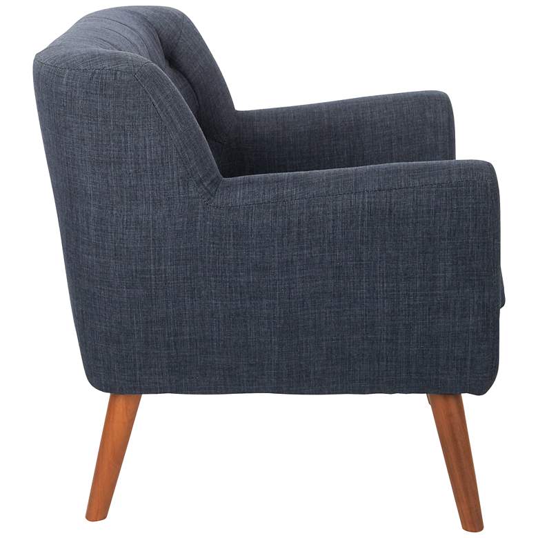 Image 5 Mill Lane Navy Button-Tufted Accent Chair more views