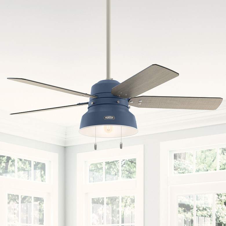 Image 1 Mill Valley 52 in Indoor/Outdoor Indigo Blue LED Ceiling Fan