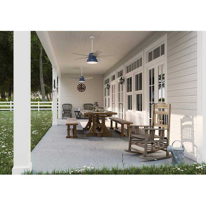 Image 4 Mill Valley 52 in Indoor/Outdoor Indigo Blue LED Ceiling Fan more views