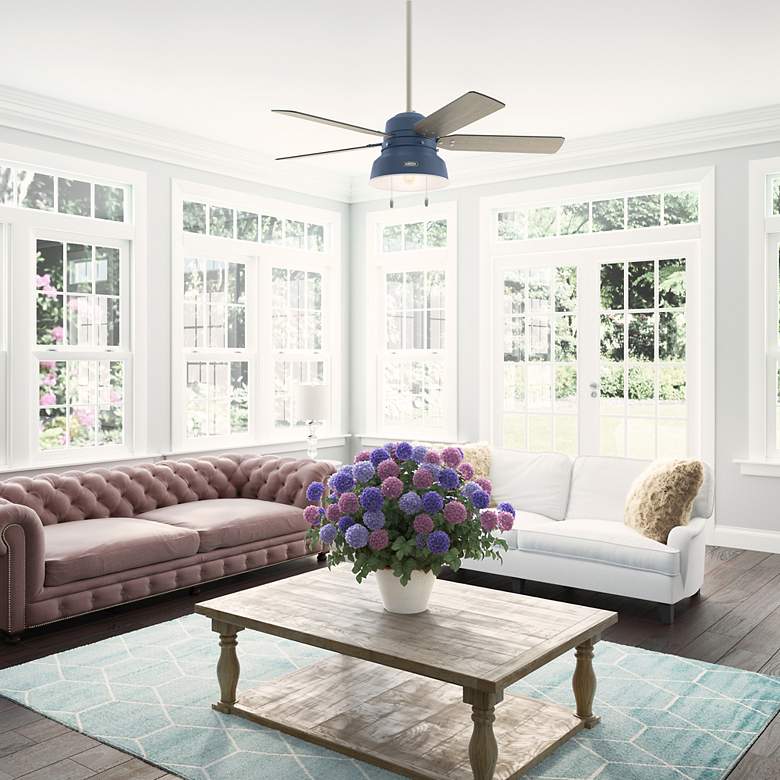 Image 5 Mill Valley 52 in Indoor/Outdoor Indigo Blue LED Ceiling Fan more views