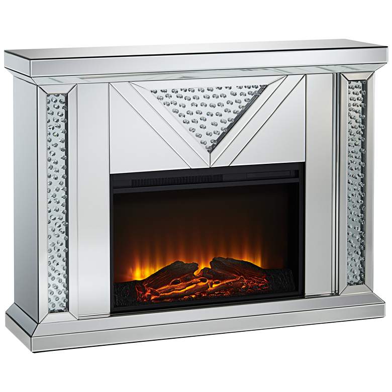 Image 2 Milla 47 1/4" Wide Mirrored Electric Fireplace