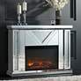 Milla 47 1/4" Wide Mirrored Electric Fireplace