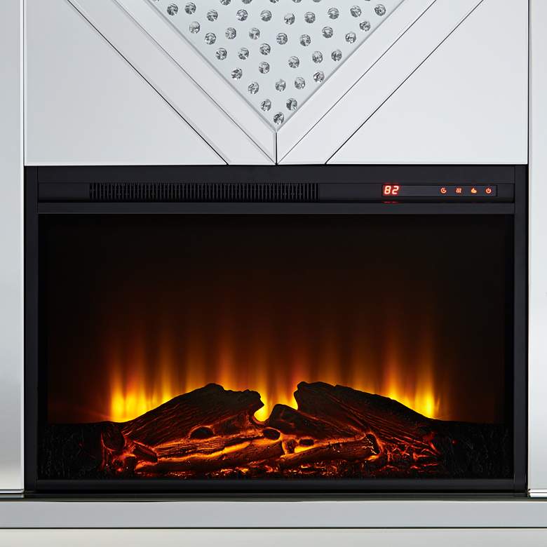 Image 5 Milla 47 1/4" Wide Mirrored Electric Fireplace more views