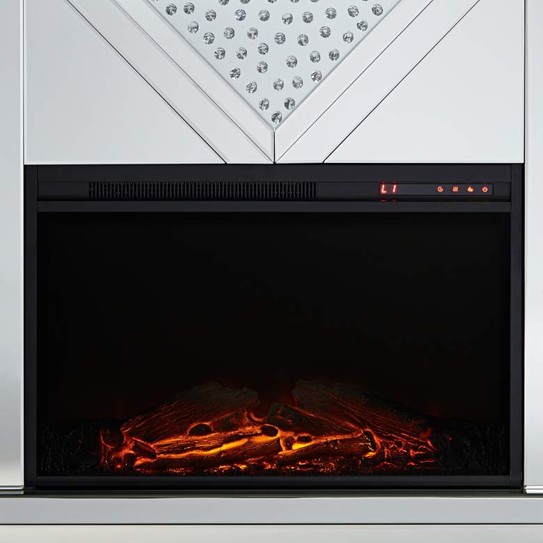 Image 6 Milla 47 1/4" Wide Mirrored Electric Fireplace more views