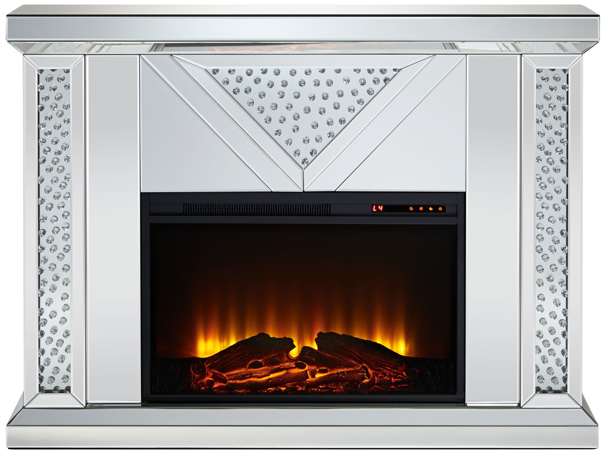 Milla 47 1/4" Wide Mirrored Electric Fireplace