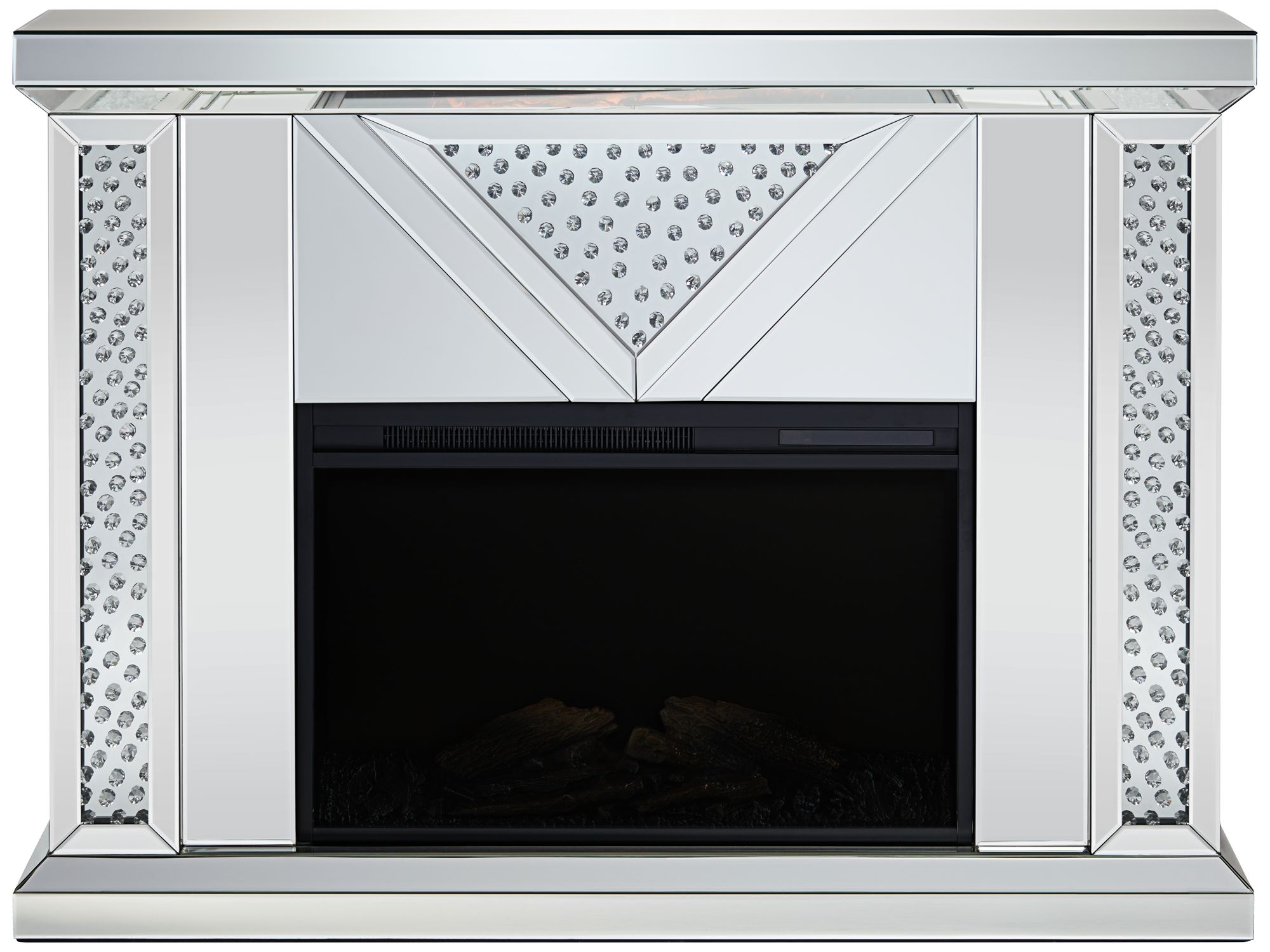 Milla 47 1/4" Wide Mirrored Electric Fireplace