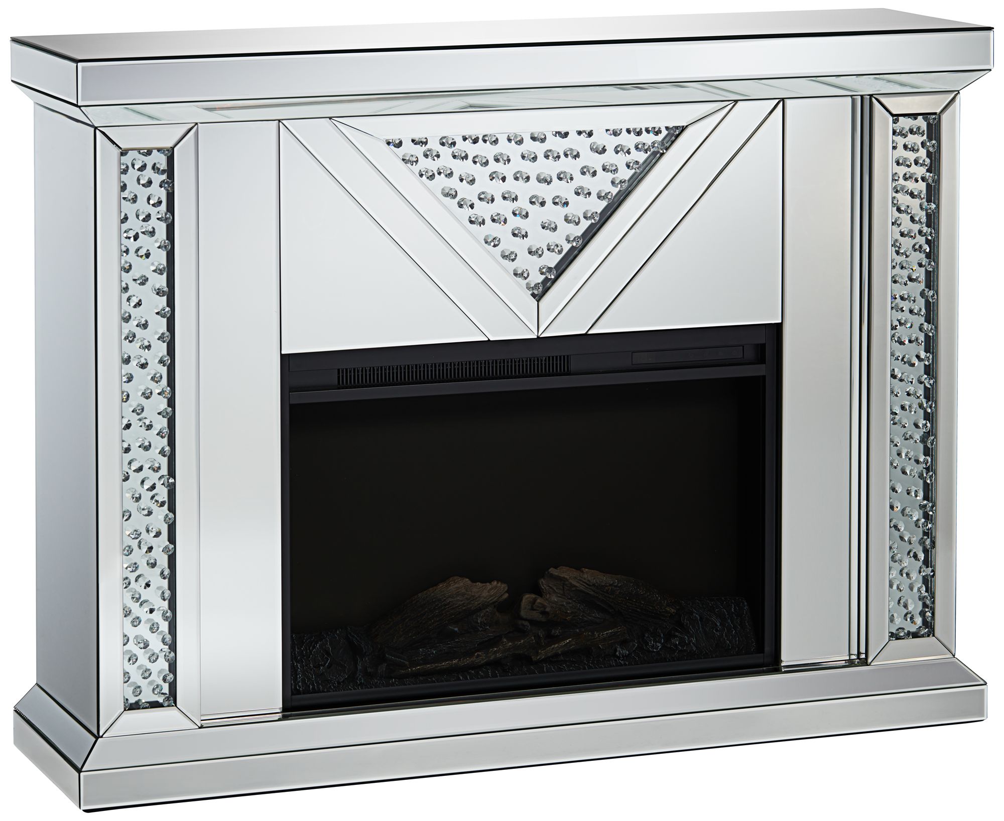 Milla 47 1/4" Wide Mirrored Electric Fireplace