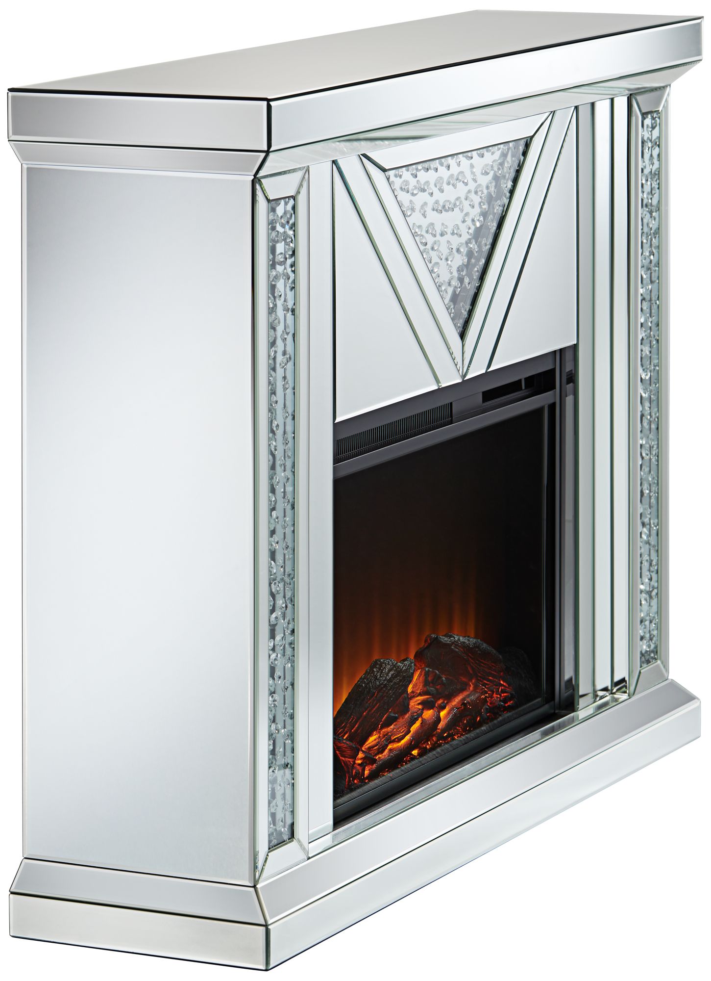 Milla 47 1/4" Wide Mirrored Electric Fireplace
