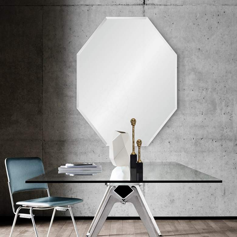 Image 1 Millaray Frameless 22 inch x 28 inch Octagonal Wall Mirror