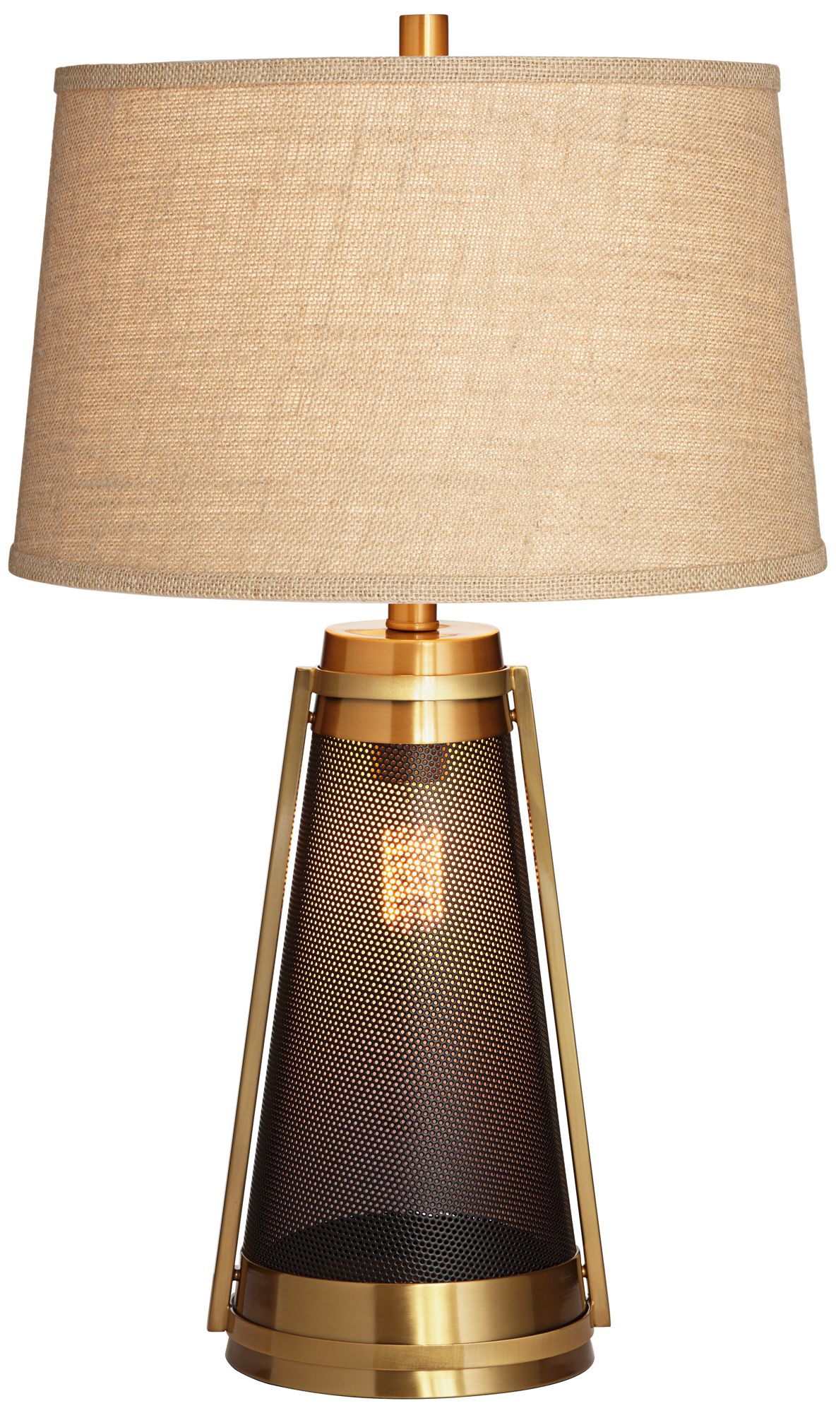 Millard Brass LED Night Light Table Lamp