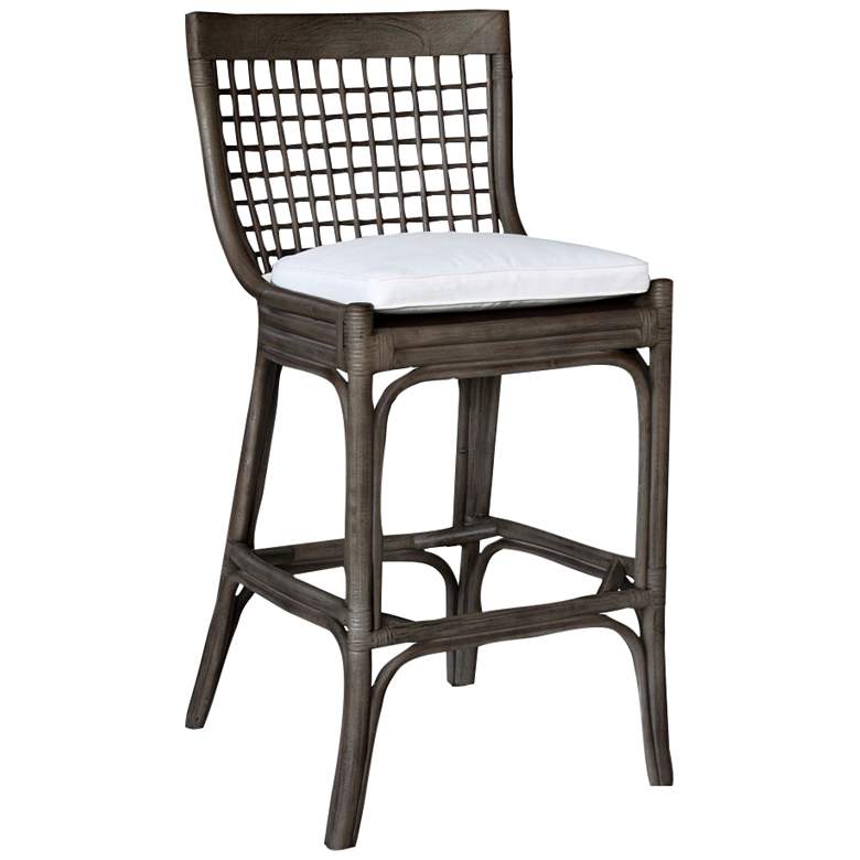 Image 1 Millbrook 32" Kubu Gray Rattan Cushioned Bar Stool