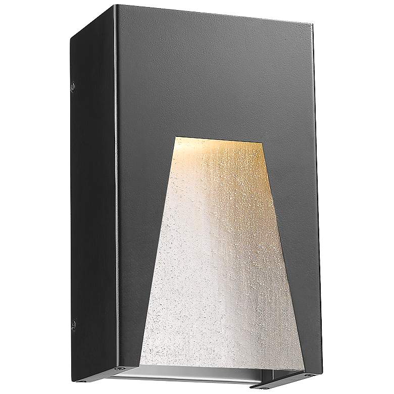 Image 1 Millenial 10" High Black Silver LED Outdoor Wall Light