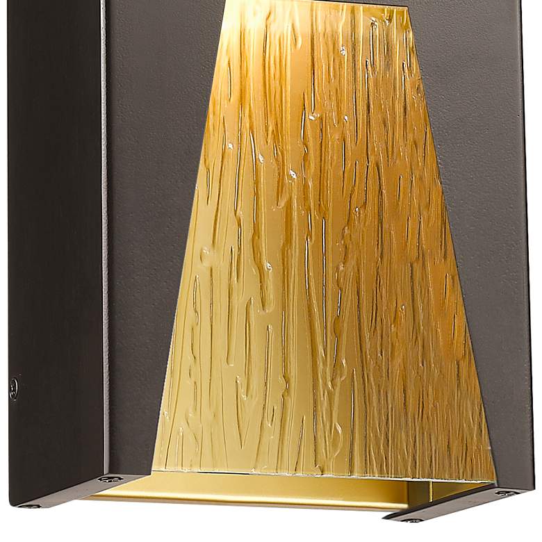 Millenial 10&quot; High Bronze Gold LED Outdoor Wall Light more views