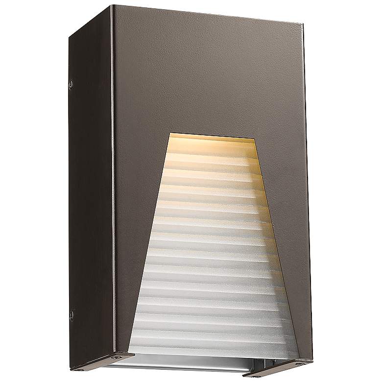 Image 1 Millenial 10 inchH Bronze Silver Aluminum LED Outdoor Wall Light