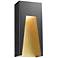 Millenial 13 1/4" High Black and Gold LED Outdoor Wall Light