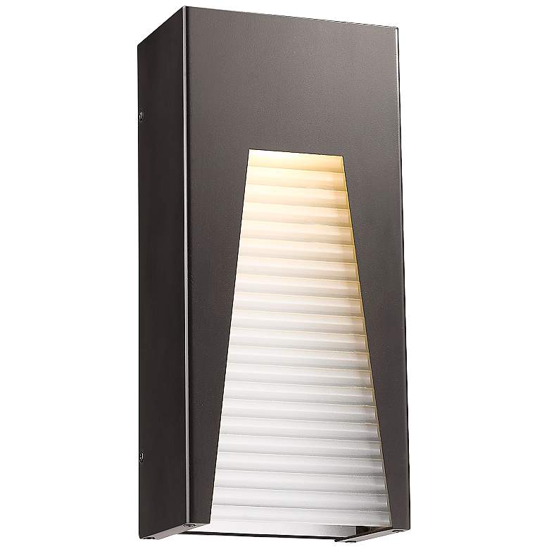 Image 1 Millenial 13 1/4" High Bronze Silver LED Outdoor Wall Light