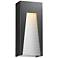 Millenial 18"H Black Frosted Ribbed LED Outdoor Wall Light