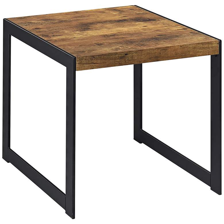Image 1 Millenial 22 1/2 inch Wide Reclaimed Wood and Metal Side Table