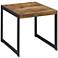Millenial 22 1/2" Wide Reclaimed Wood and Metal Side Table