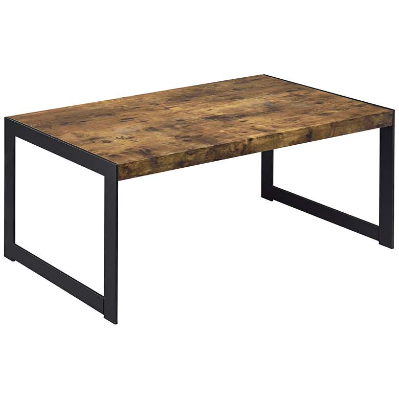 Image 1 Millenial Rectangular Wood and Metal Coffee Table