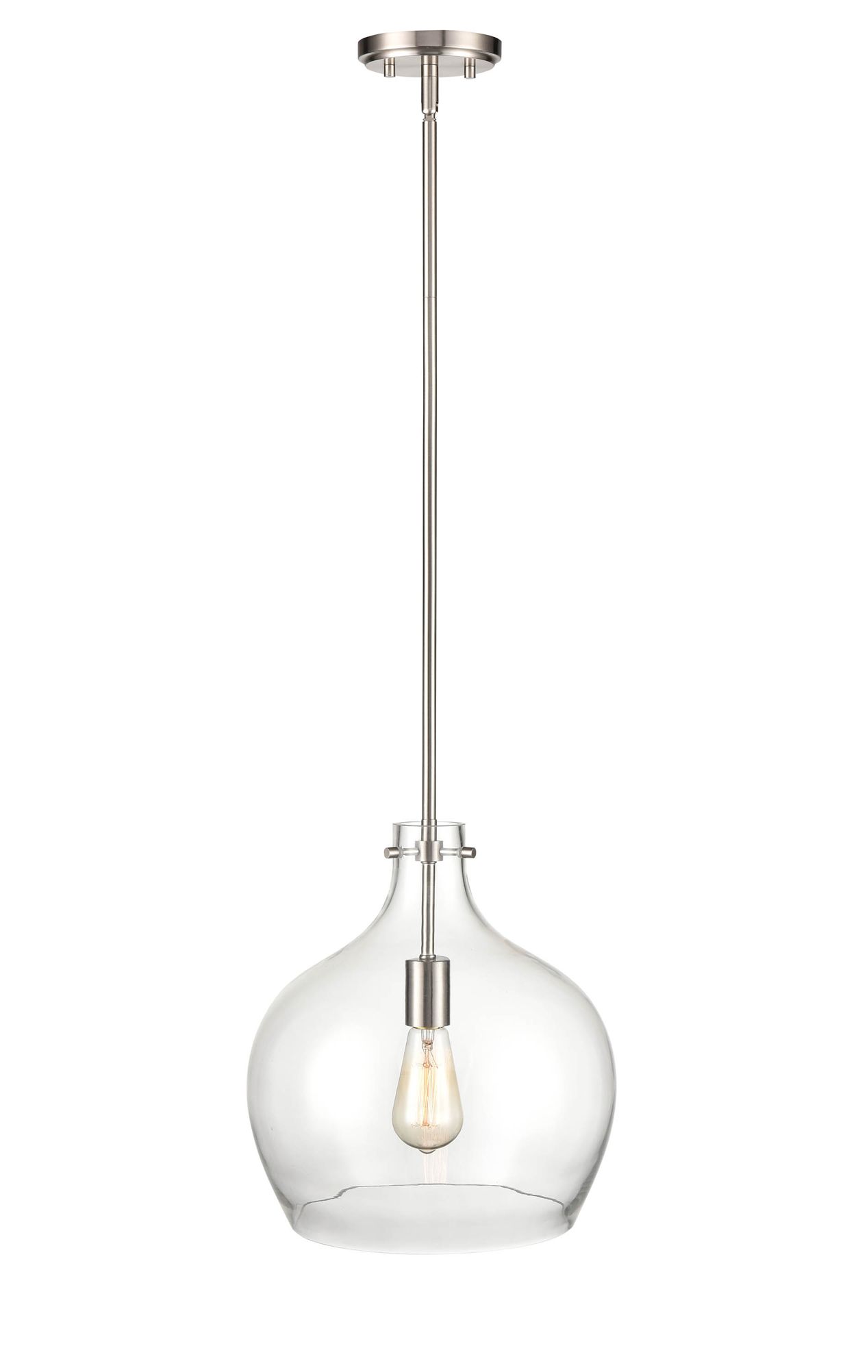 Image 3 Millennium 1-Light 13" Modern Gold Pendant with Glass Shade more views