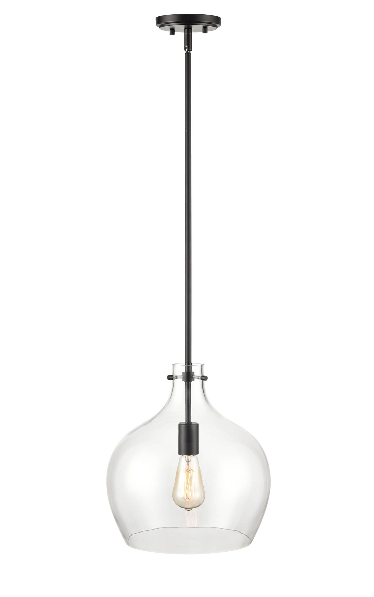 Image 2 Millennium 1-Light 13" Modern Gold Pendant with Glass Shade more views