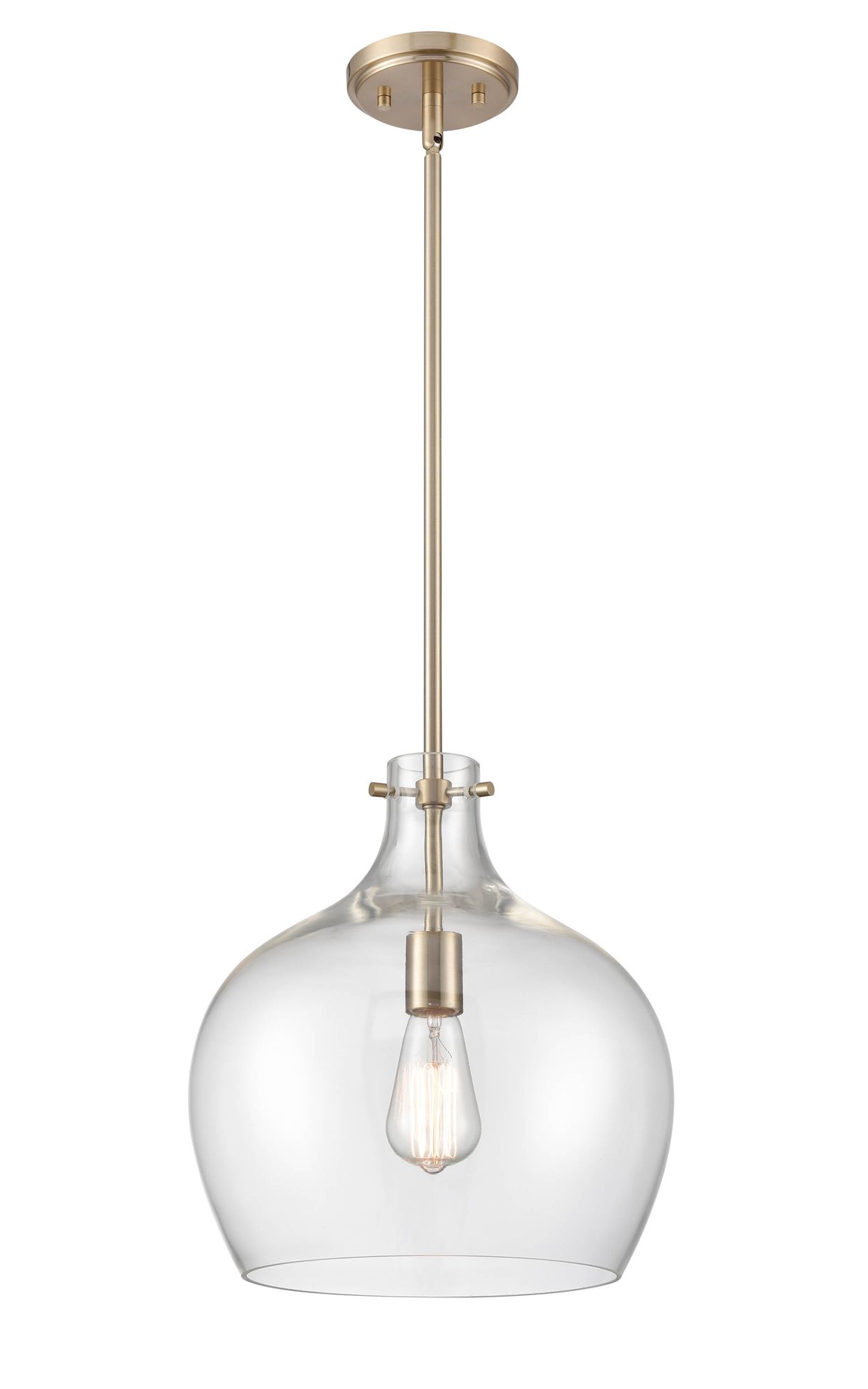 Image 3 Millennium 1-Light 13" Modern Gold Pendant with Glass Shade more views