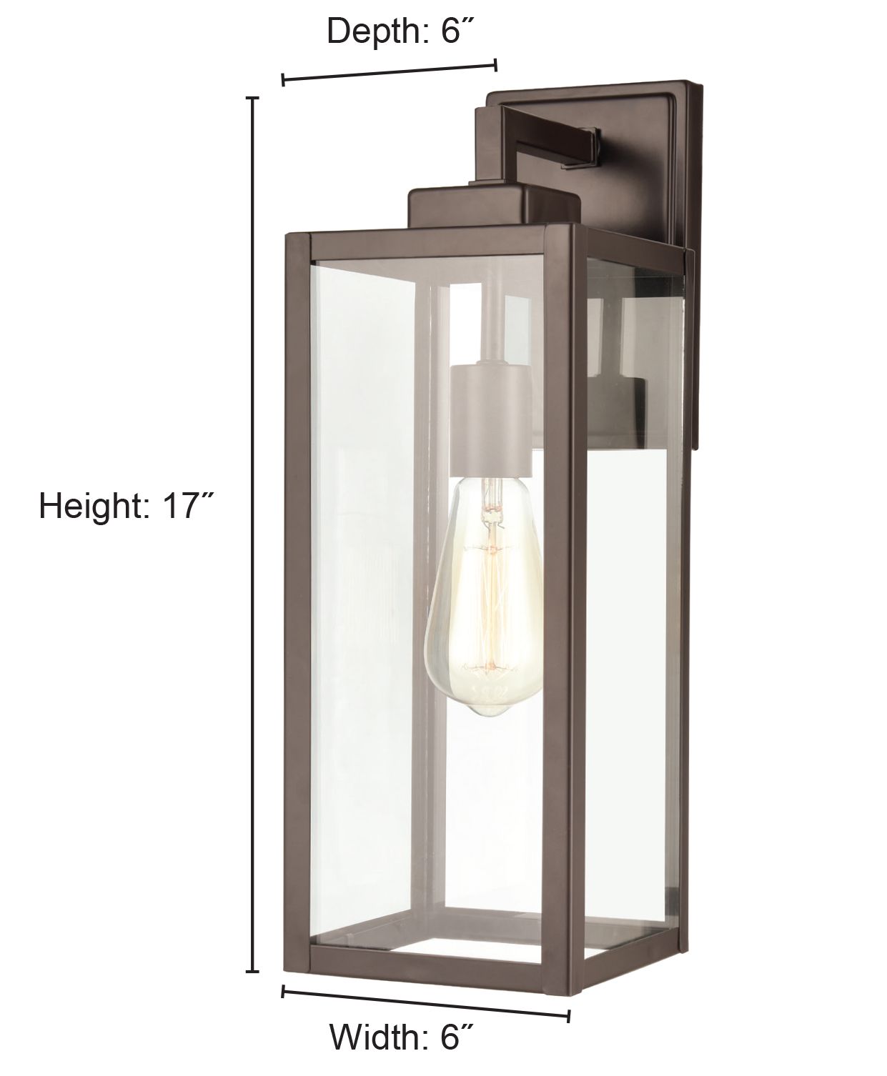 Image 4 Millennium 1-Light 17" Powder Coated Bronze Outdoor Wall Sconce with Shade more views