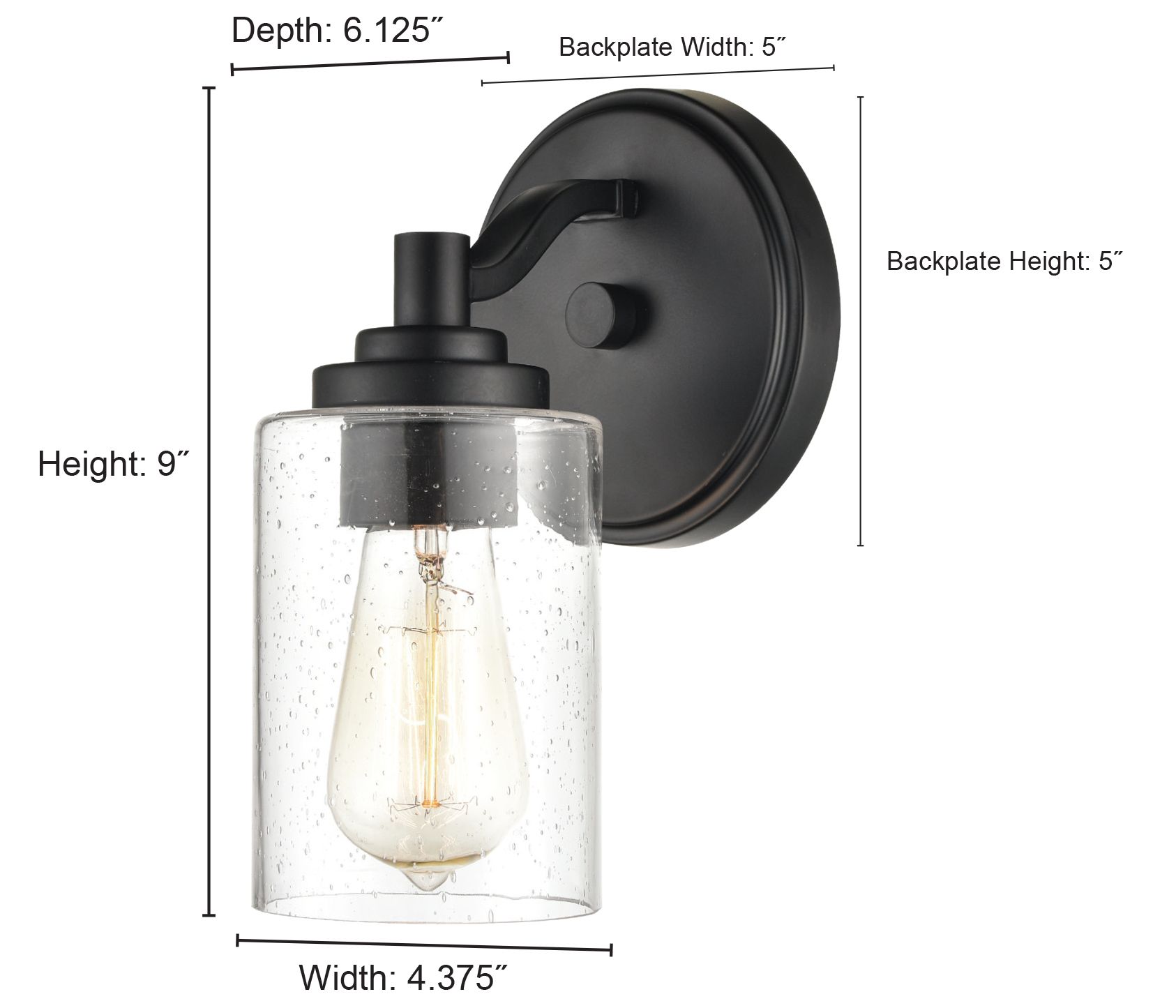 Image 5 Millennium 1-Light 4.38" Chrome Wall Sconce with Glass Shade more views