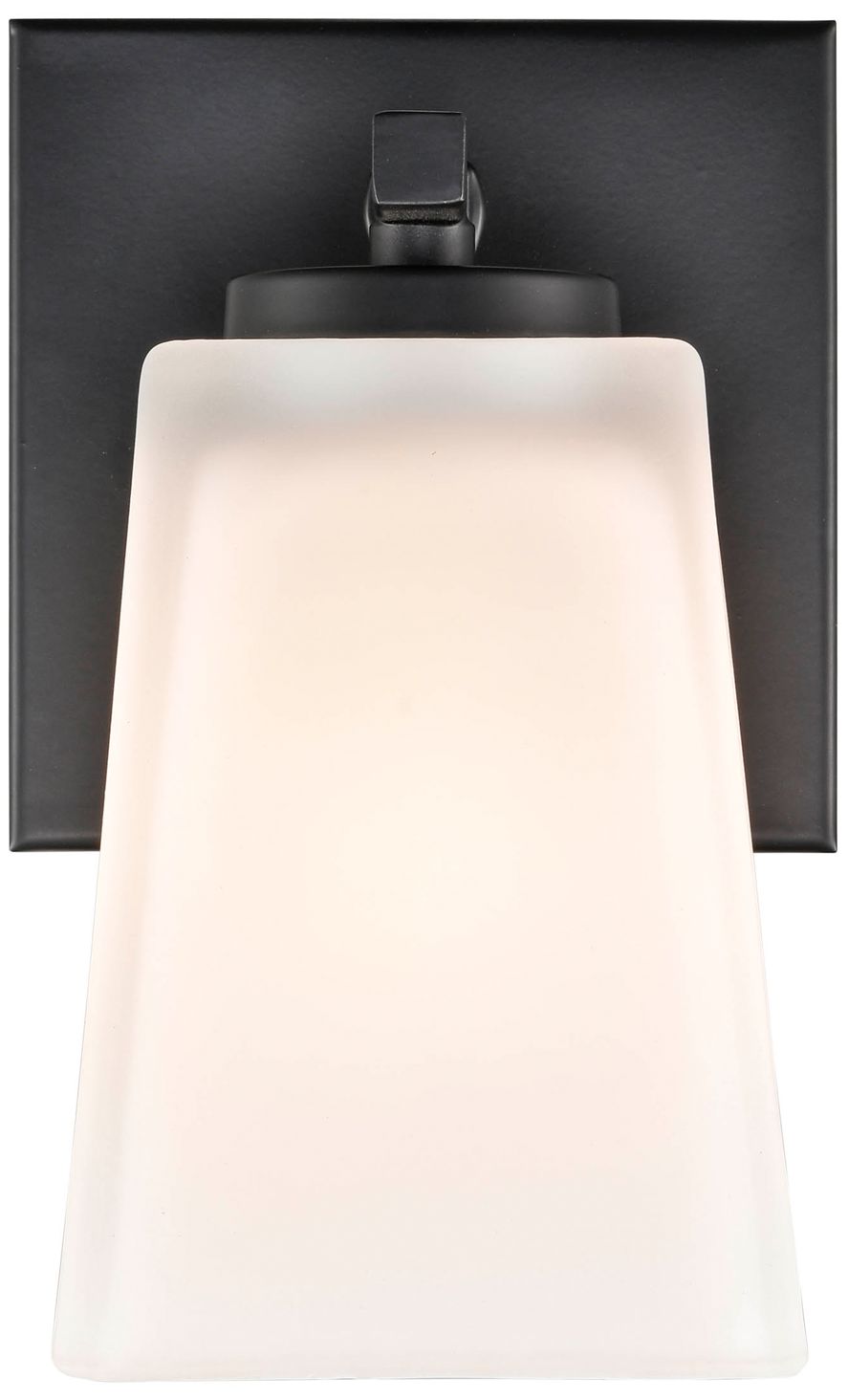 Millennium 1-Light 4.5" Matte Black Wall Sconce with Glass Shade