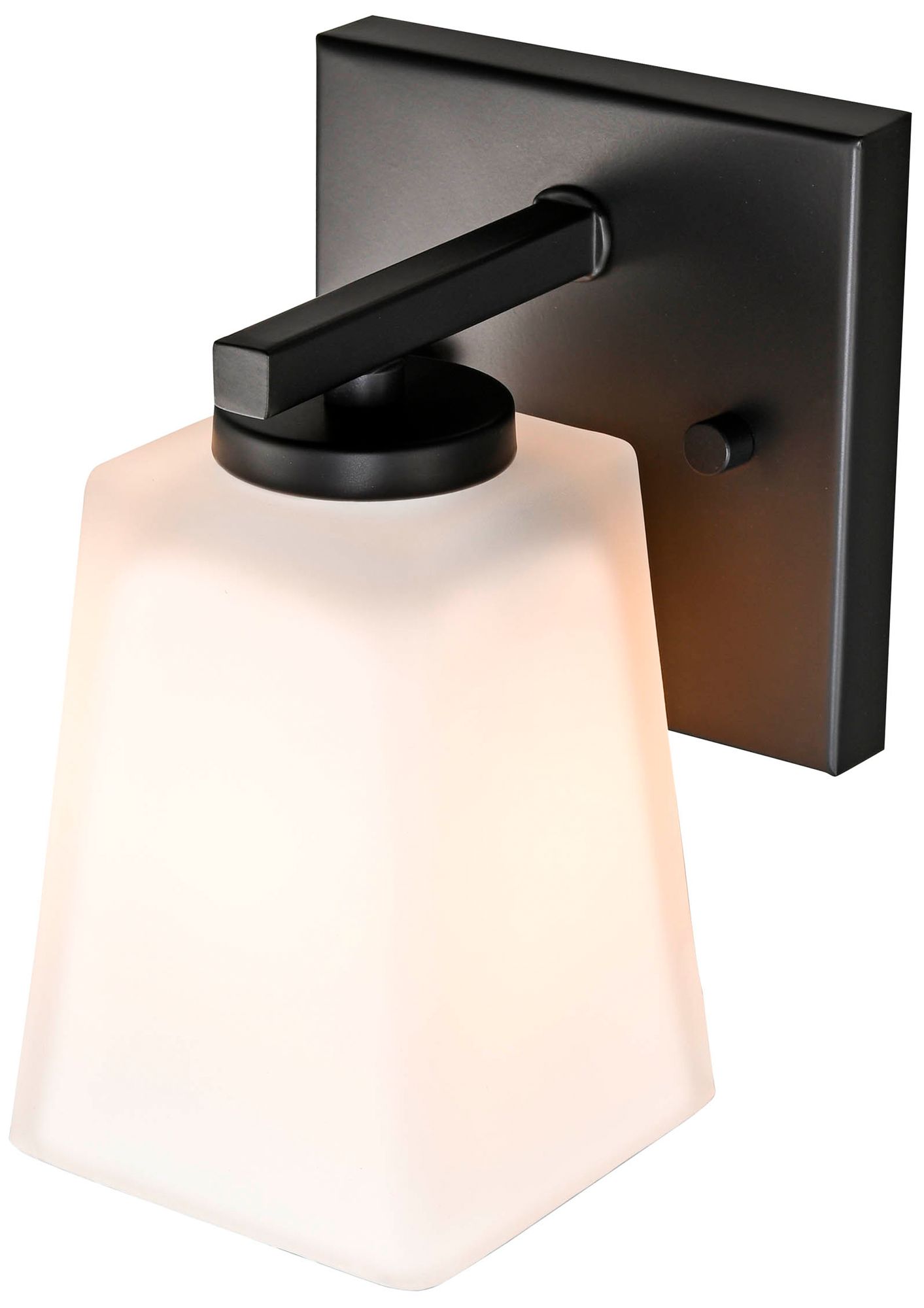 Image 5 Millennium 1-Light 4.5" Matte Black Wall Sconce with Glass Shade more views