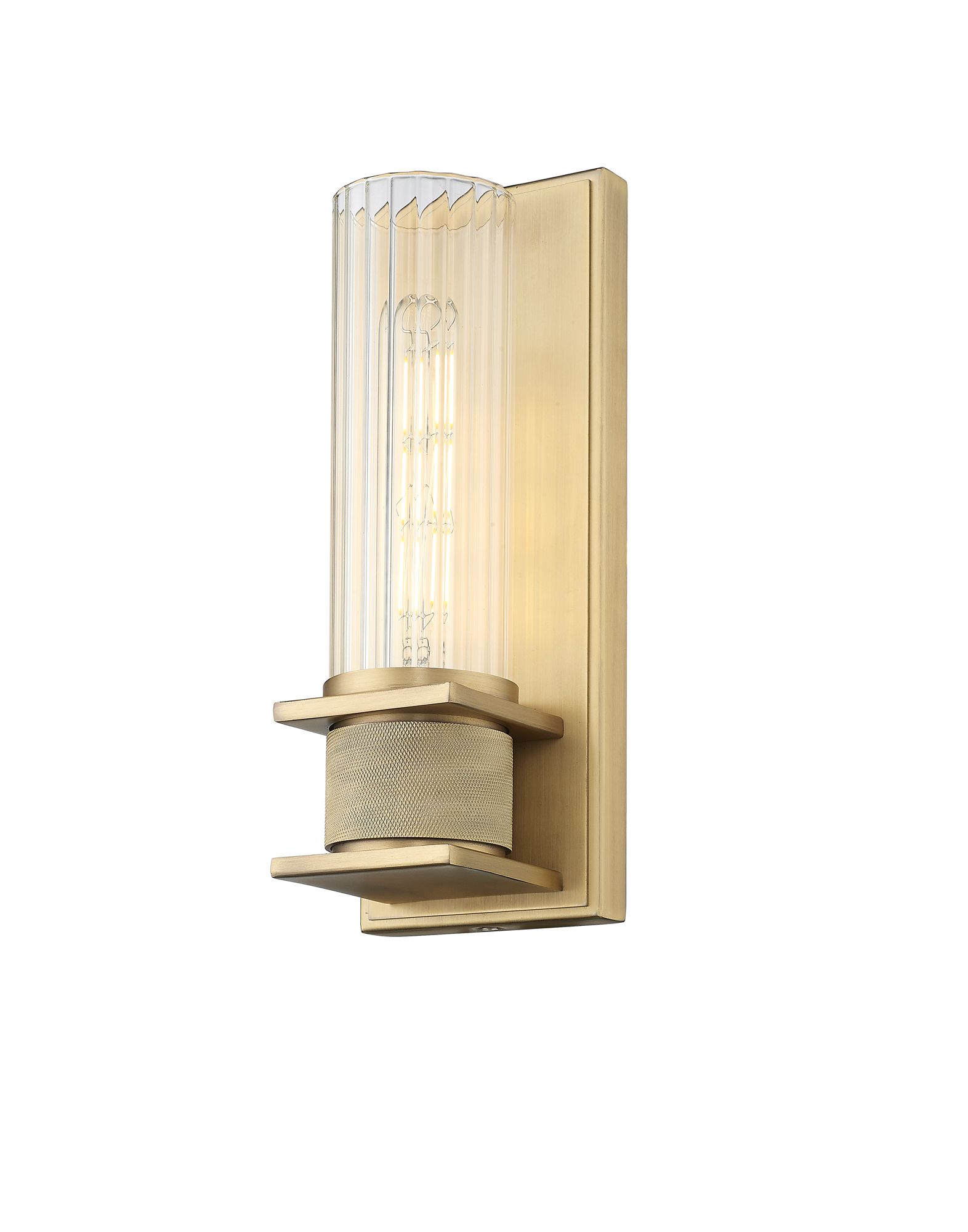 Image 3 Millennium 1-Light 4.5" Vintage Brass Wall Sconce with Glass Shade more views