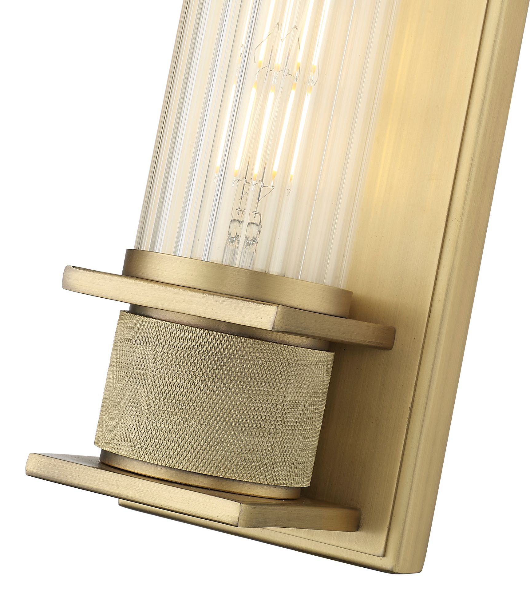 Image 5 Millennium 1-Light 4.5" Vintage Brass Wall Sconce with Glass Shade more views