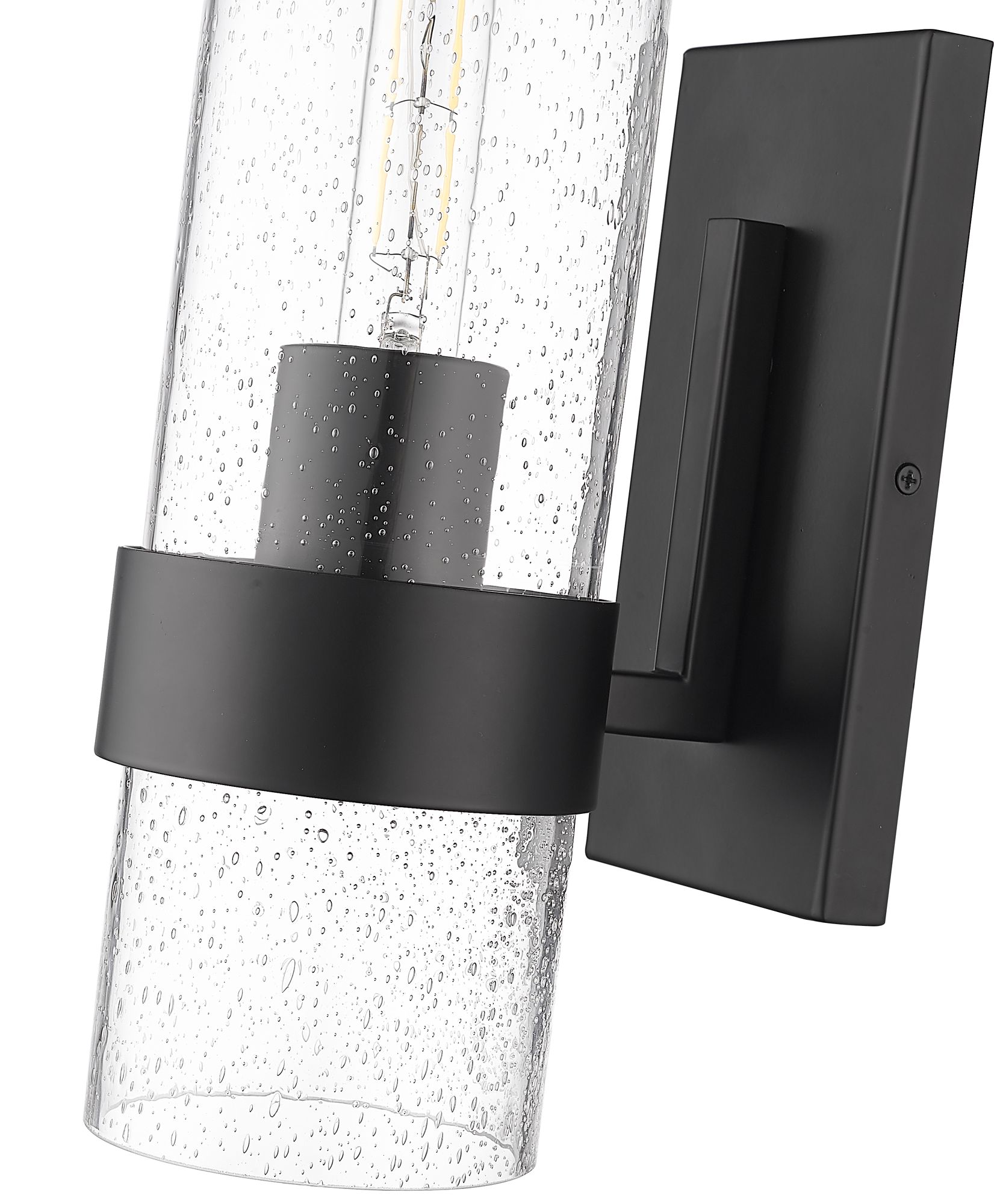 Millennium 1-Light 4.75" Matte Black Wall Sconce with Glass Shade