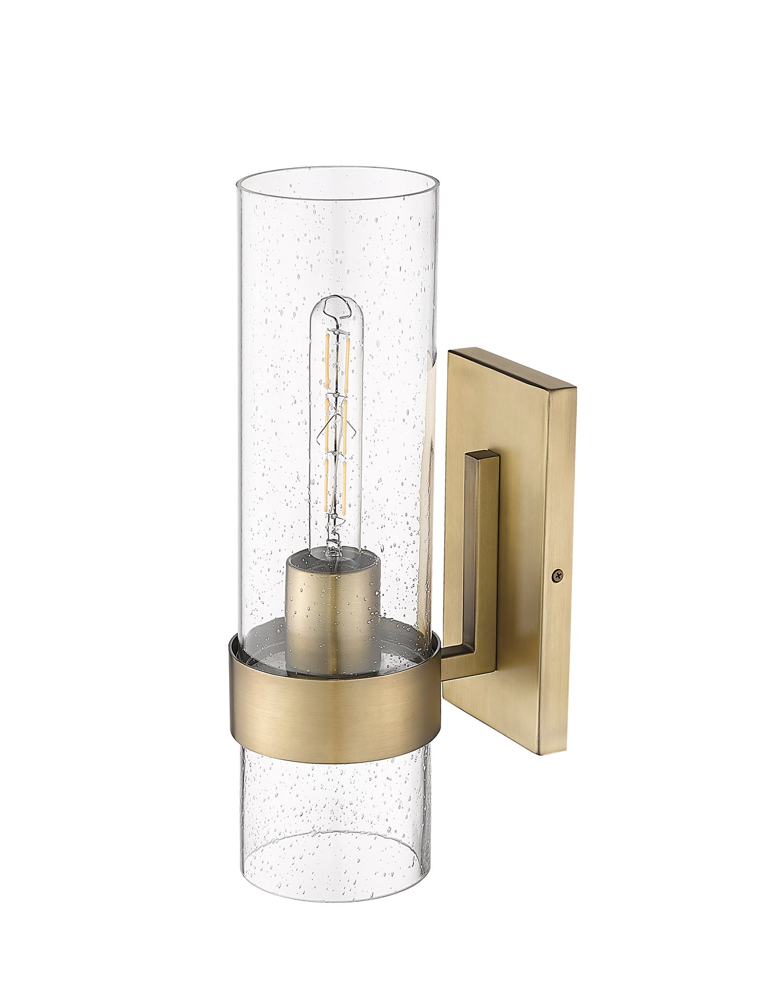 Image 4 Millennium 1-Light 4.75" Vintage Brass Wall Sconce with Glass Shade more views
