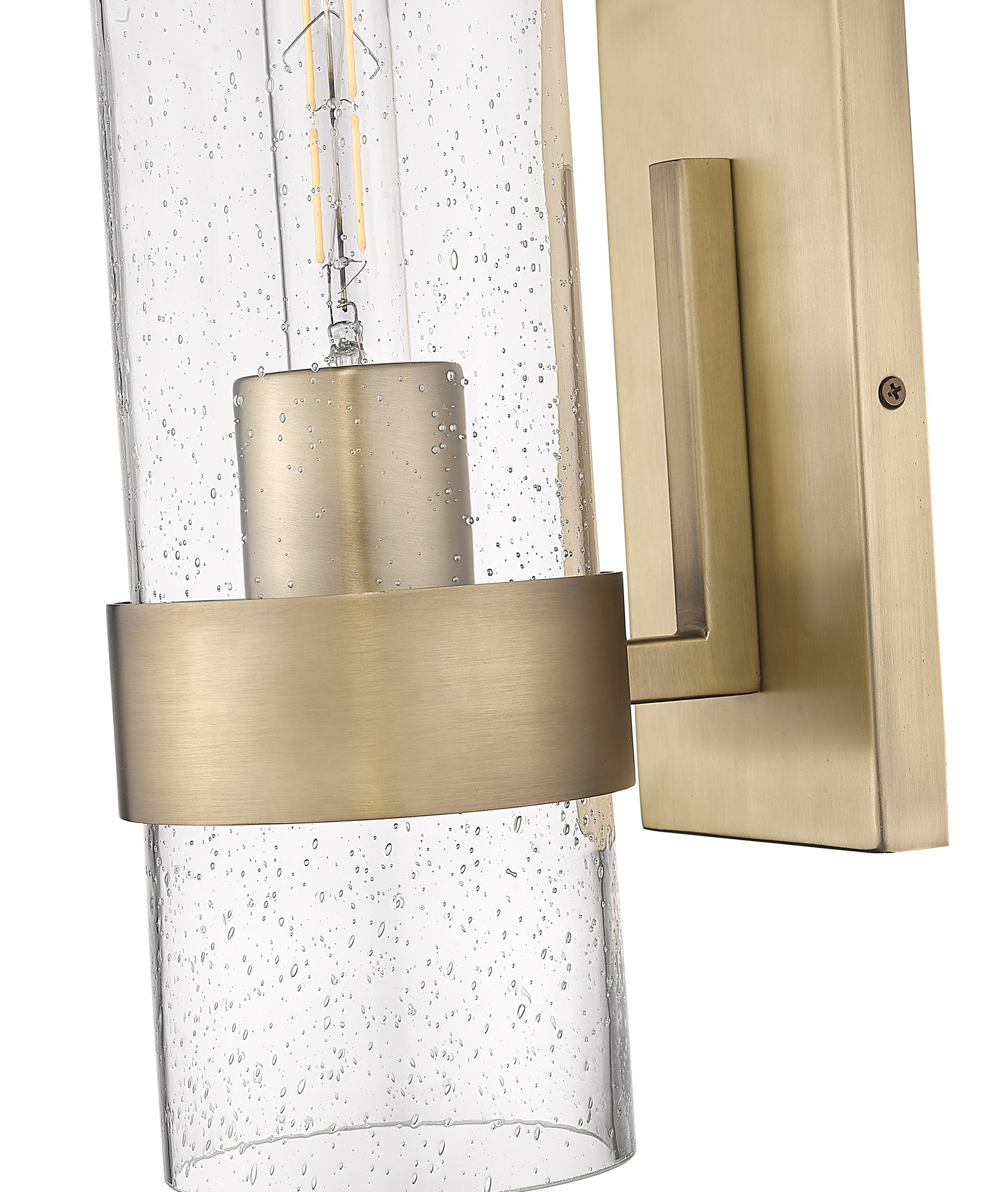 Image 5 Millennium 1-Light 4.75" Vintage Brass Wall Sconce with Glass Shade more views