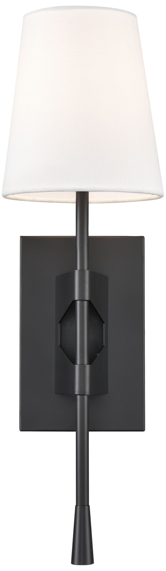 Millennium 1-Light 5.5" Matte Black Wall Sconce with Fabric Shade