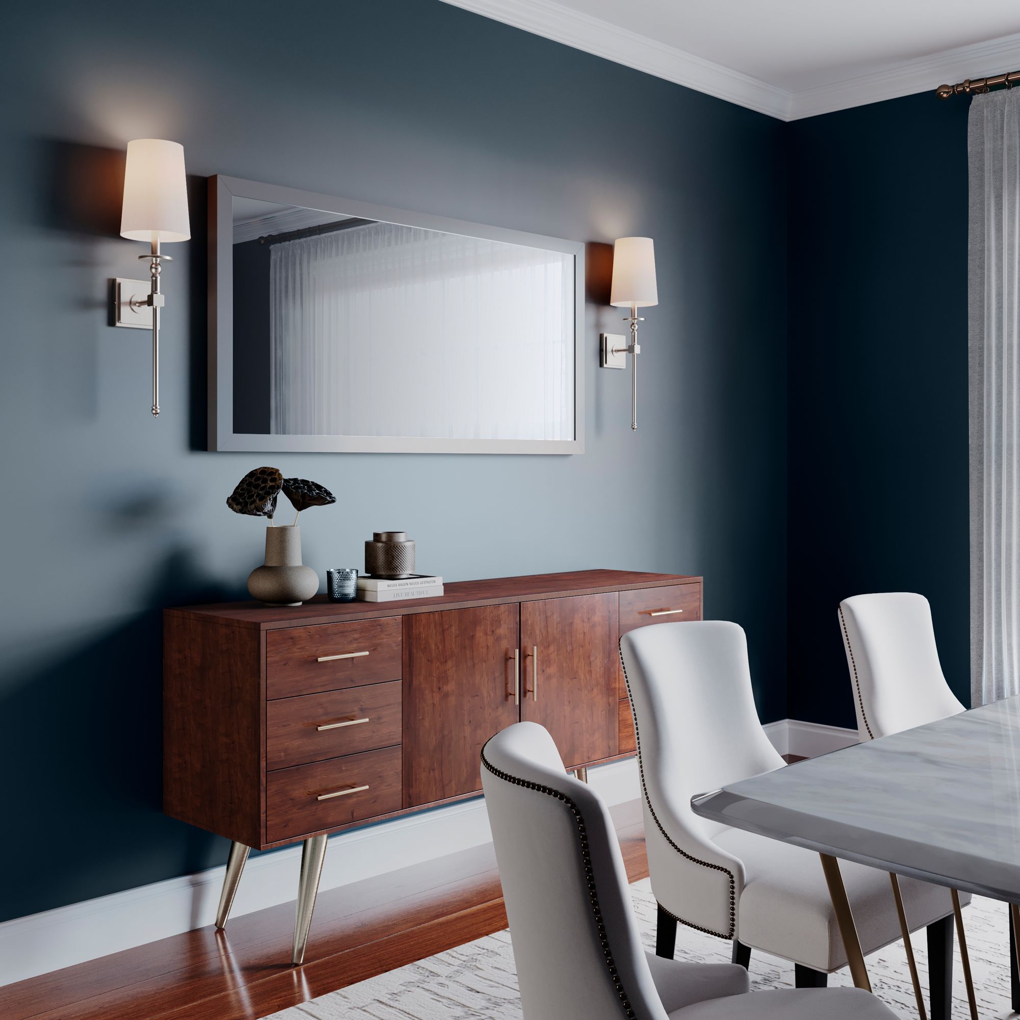 Image 7 Millennium 1-Light 6.5" Brushed Nickel Wall Sconce with White Linen Shade more views