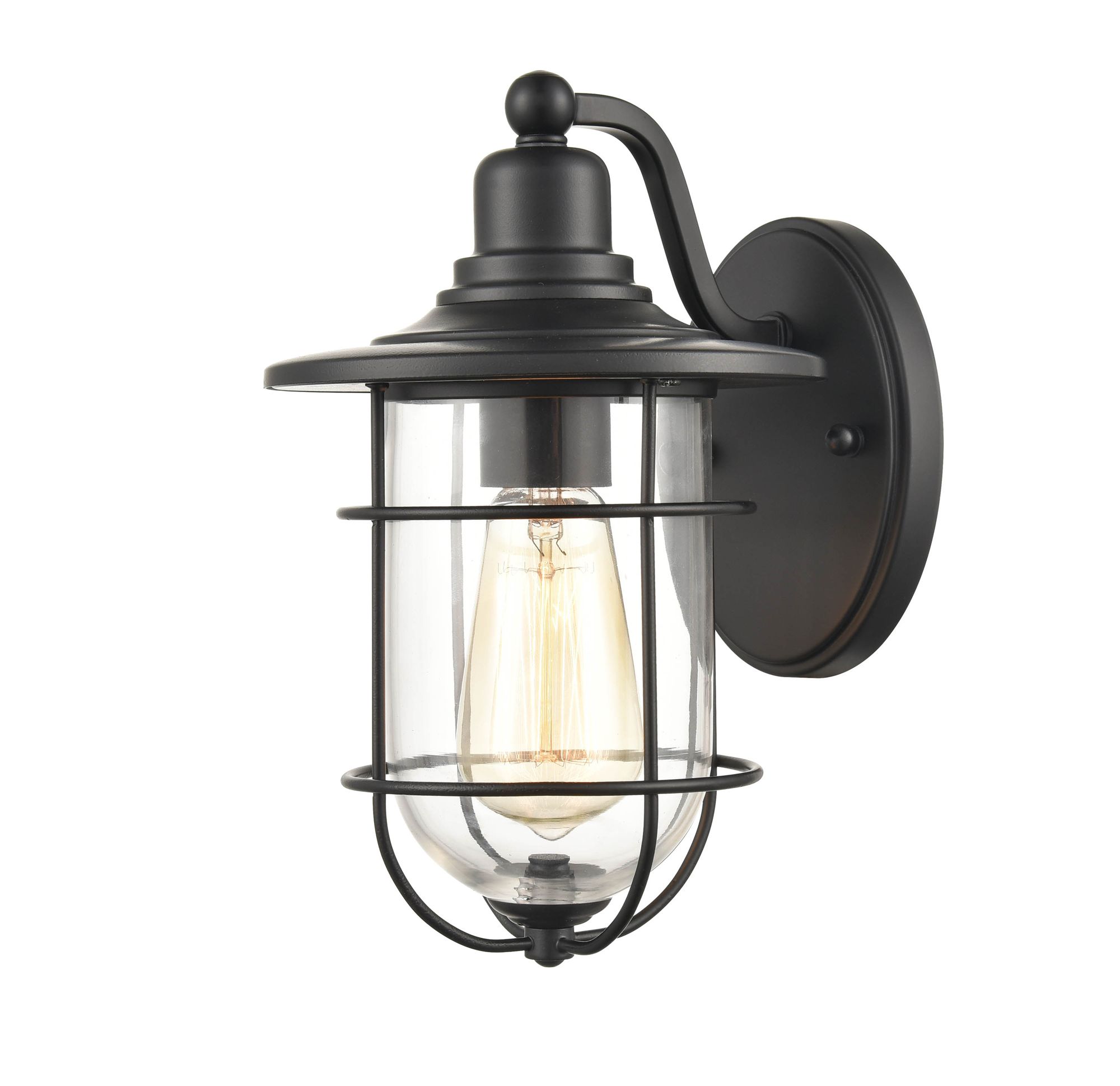 Image 2 Millennium 1-Lt 10.75" Powder Coated Black Outdoor Wall Sconce with Shade more views
