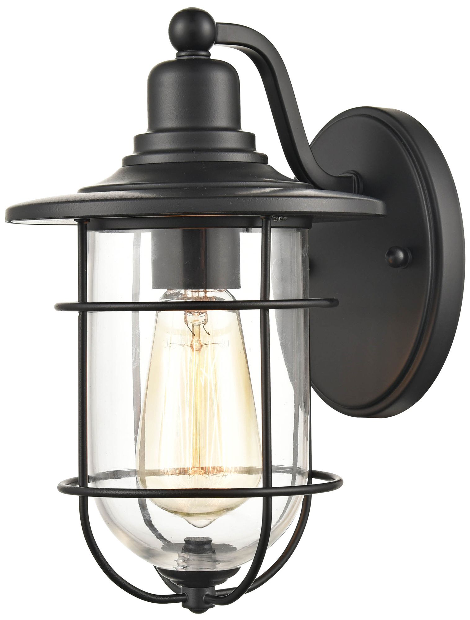 Image 3 Millennium 1-Lt 10.75" Powder Coated Black Outdoor Wall Sconce with Shade more views