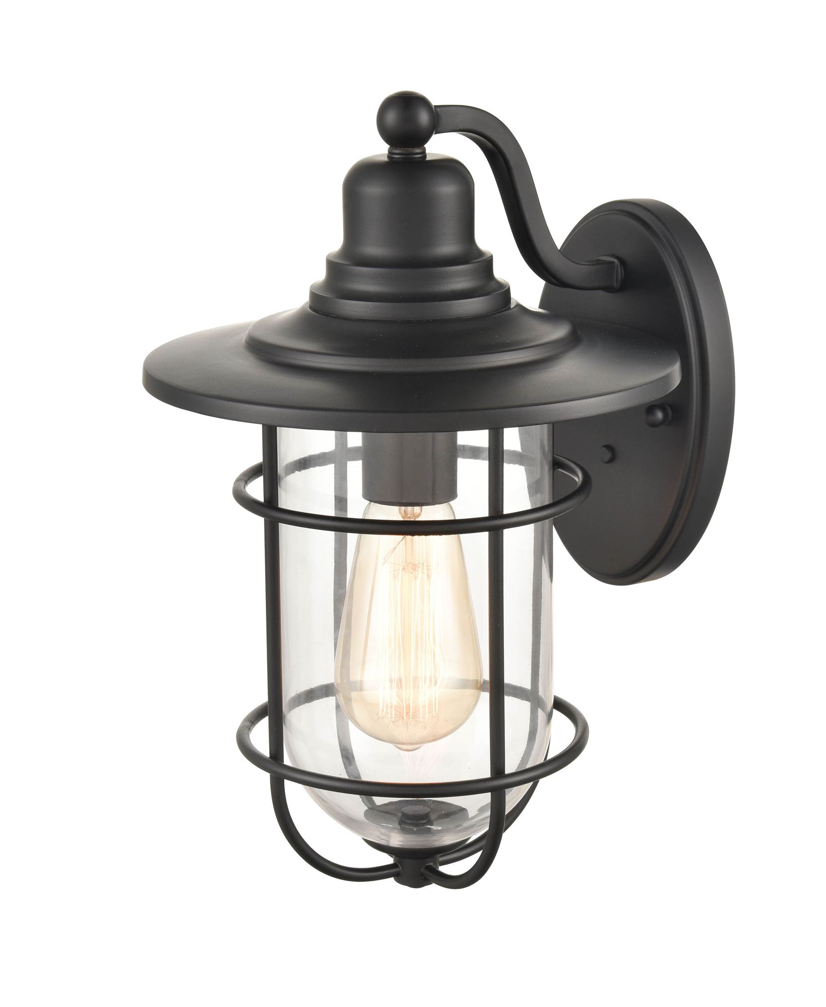 Image 2 Millennium 1-Lt 15.75" Powder Coated Black Outdoor Wall Sconce with Shade more views