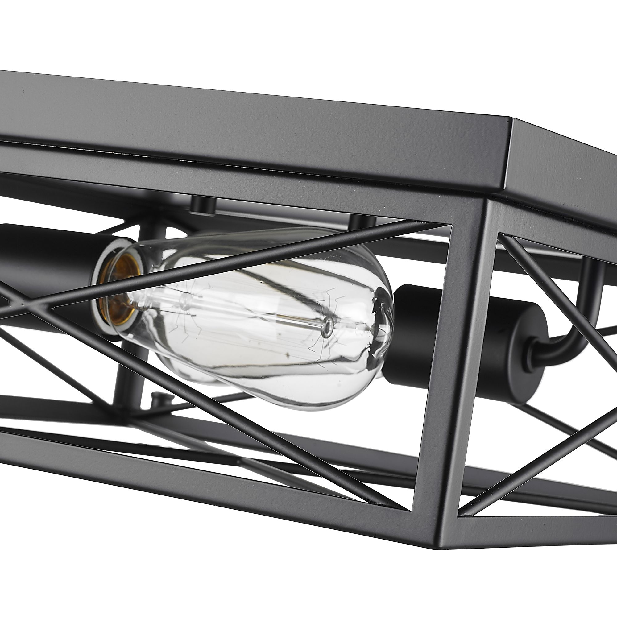 Image 5 Millennium 2-Light 13" Matte Black Flush Mount more views