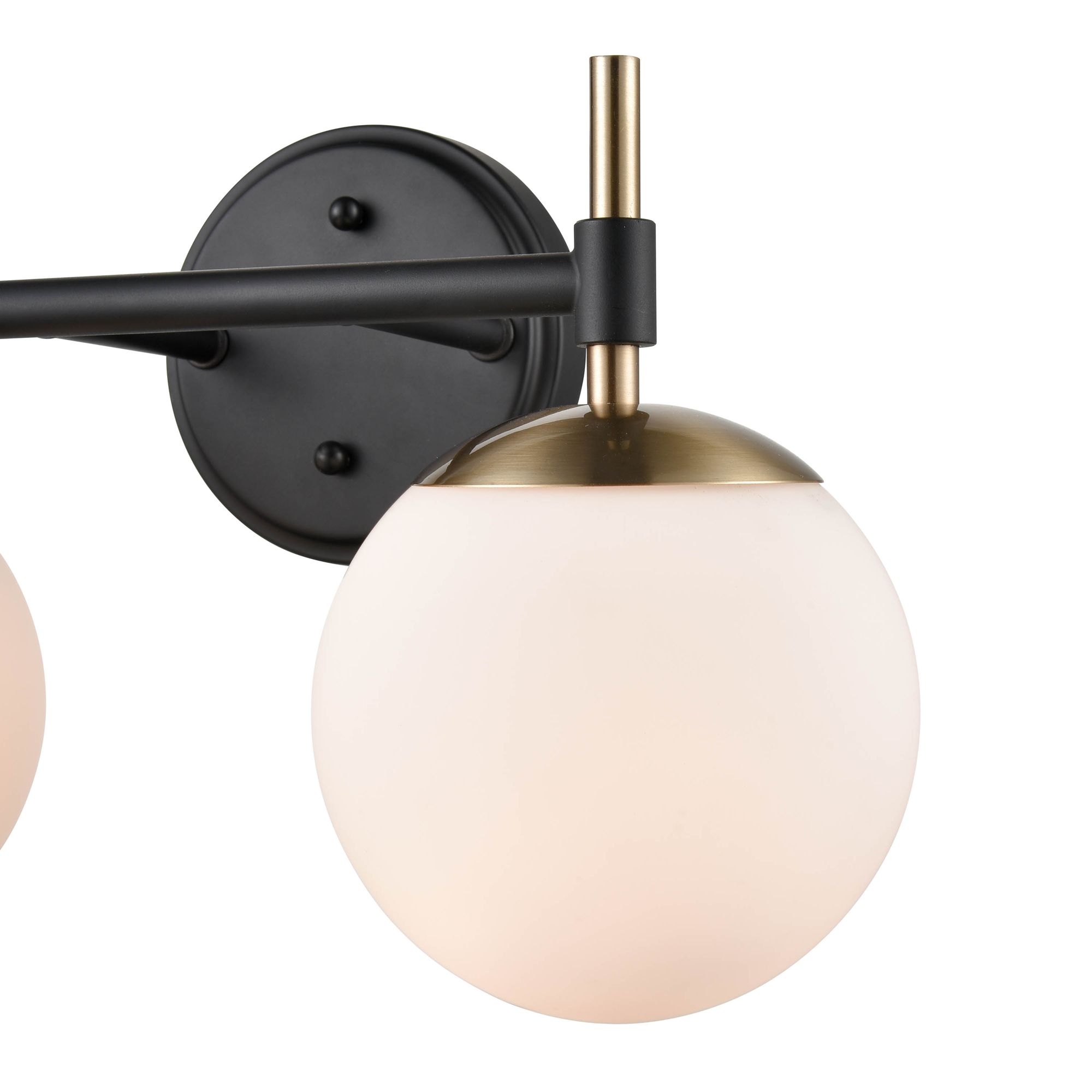 Image 2 Millennium 2-Light 15.5" Matte Black/Modern Gold Vanity Light more views